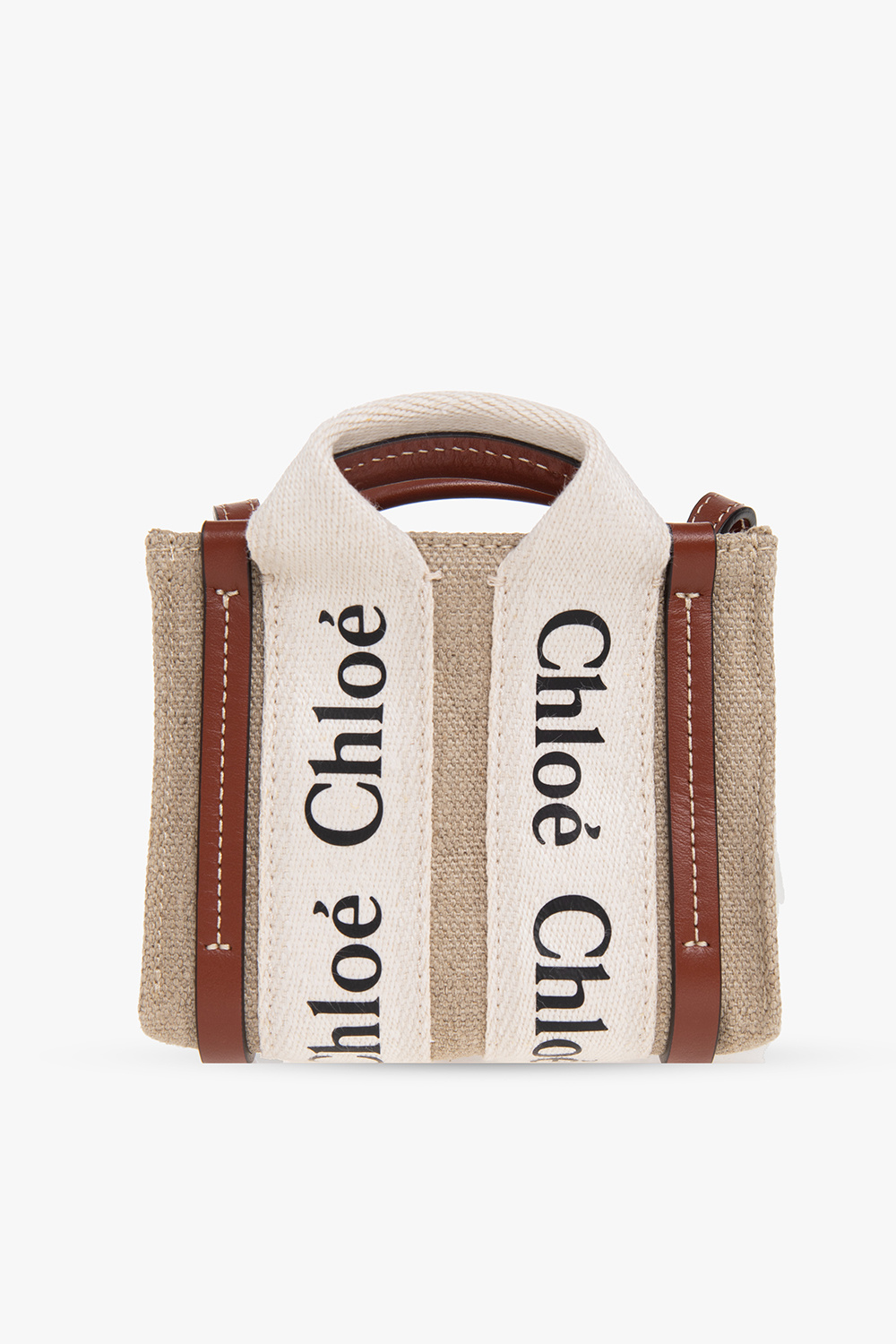 Chloé メタライズドレザー製Woodyナノトートバッグ | Chloé JP